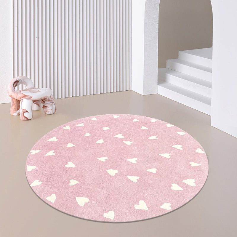 Lovely Decor Rug Multi Color Star Print Indoor Rug Polyster Non-Slip Backing Pet Friendly Carpet Light Pink Clearhalo 'Area Rug' 'Rug' 2244632