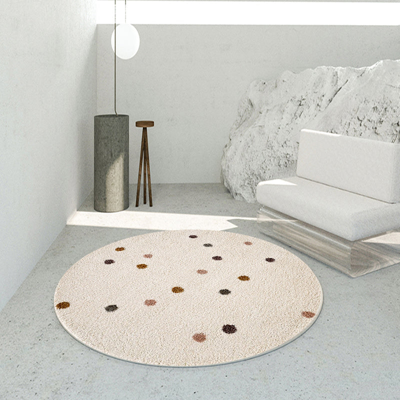Lovely Decor Rug Multi Color Star Print Indoor Rug Polyster Non-Slip Backing Pet Friendly Carpet Beige Clearhalo 'Area Rug' 'Rug' 2244636