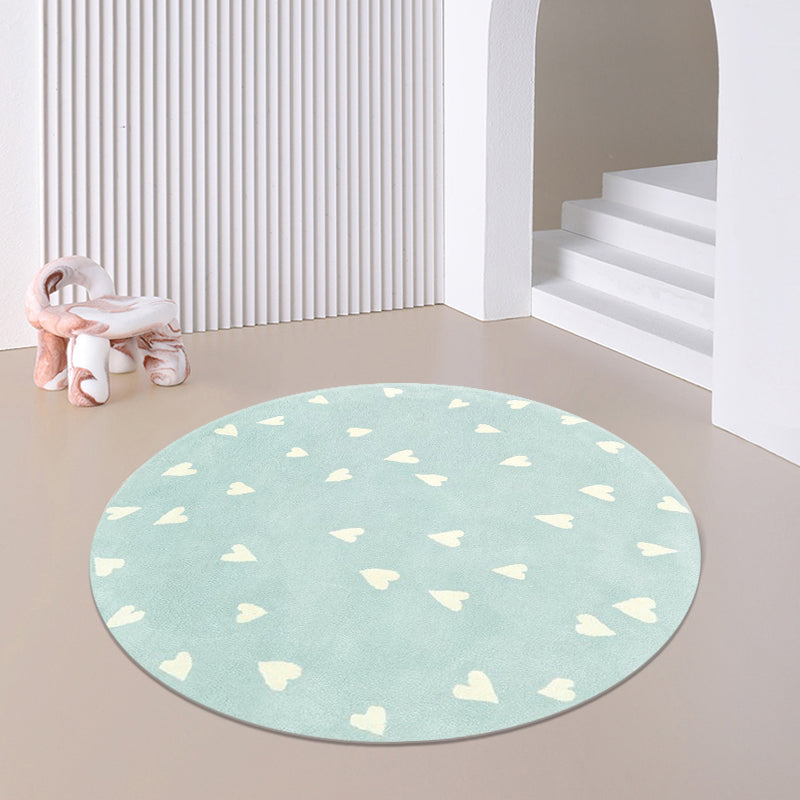 Lovely Decor Rug Multi Color Star Print Indoor Rug Polyster Non-Slip Backing Pet Friendly Carpet Green Clearhalo 'Area Rug' 'Rug' 2244639