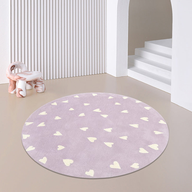Lovely Decor Rug Multi Color Star Print Indoor Rug Polyster Non-Slip Backing Pet Friendly Carpet Light Purple Clearhalo 'Area Rug' 'Rug' 2244640