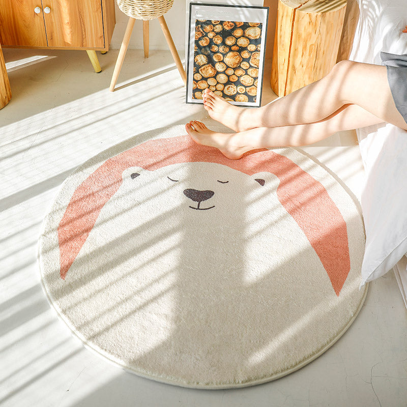 Cute Kids Room Rug Multi-Color Cartoon Pattern Rug Polyster Non-Slip Machine Washable Carpet Pink Clearhalo 'Area Rug' 'Rug' 2244702