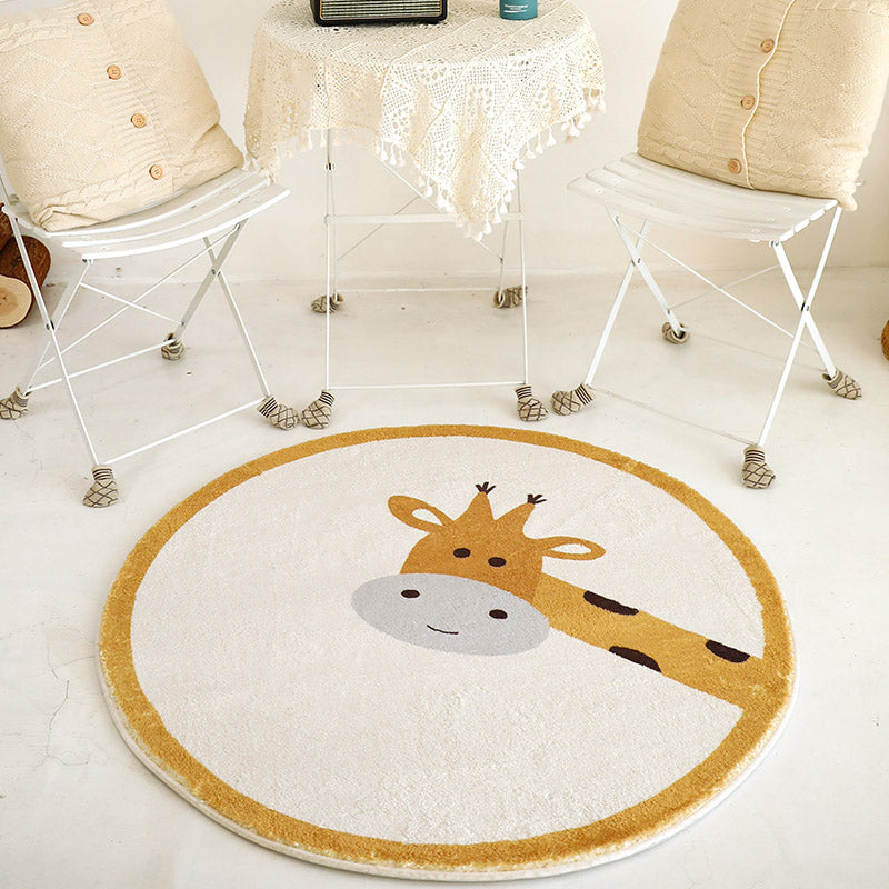 Cute Kids Room Rug Multi-Color Cartoon Pattern Rug Polyster Non-Slip Machine Washable Carpet Dark Yellow Clearhalo 'Area Rug' 'Rug' 2244709