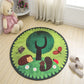 Nordic Kids Bedroom Rug Multi Colored Cartoon Print Rug Polyster Non-Slip Backing Machine Washable Carpet Green Clearhalo 'Area Rug' 'Rug' 2244759