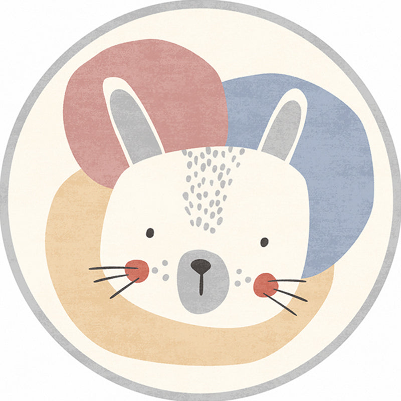 Multi Color Childrens Room Rug Natural Cartoon Animal Print Carpet ...