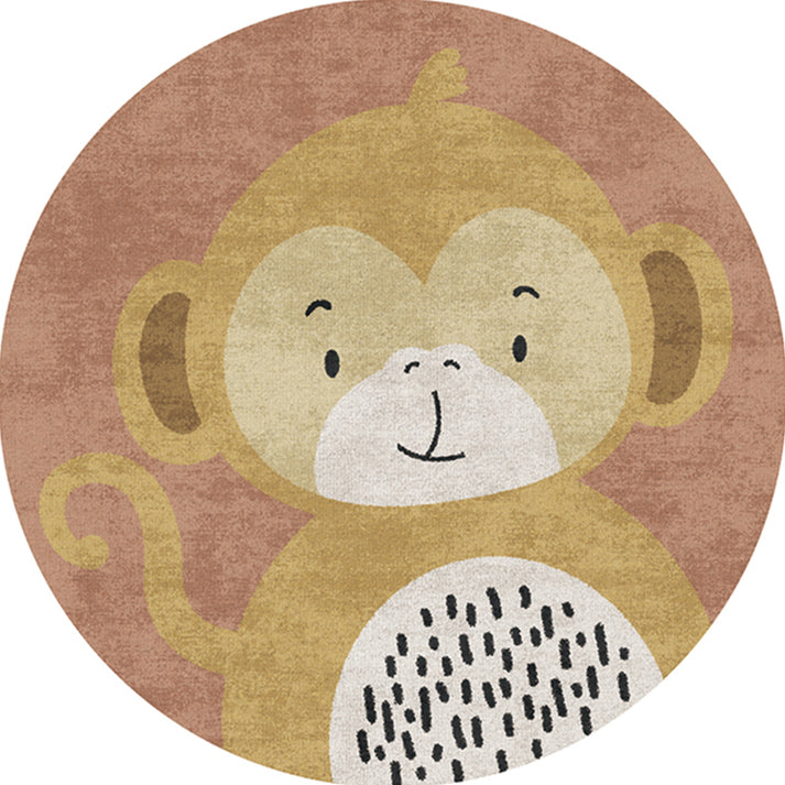 Multi Color Childrens Room Rug Natural Cartoon Animal Print Carpet ...