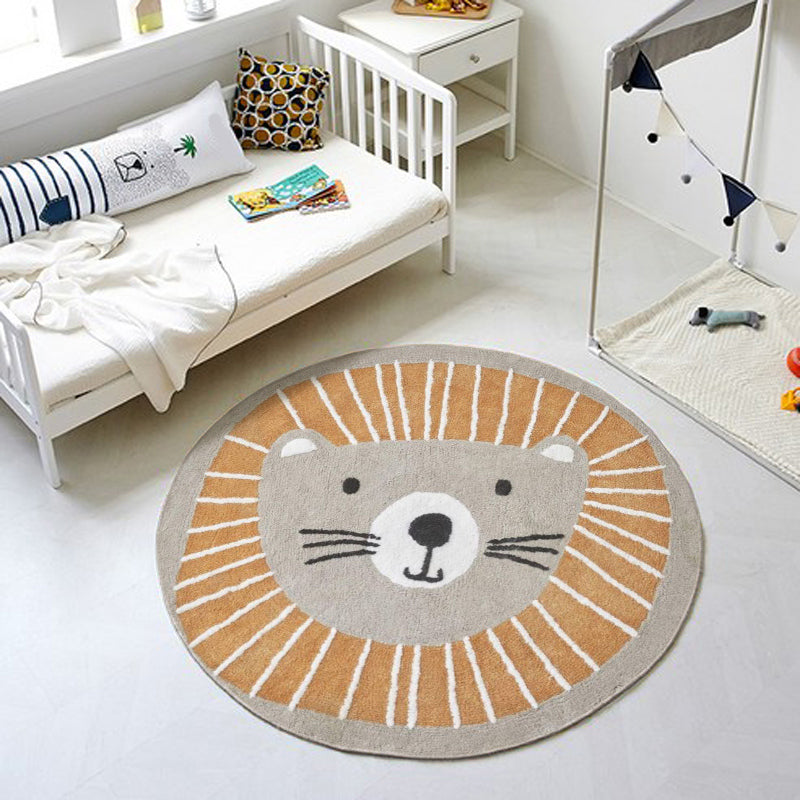 Classic Kids Room Rug Multi-Color Cartoon Print Rug Polypropylene Washable Non-Slip Backing Area Carpet Grey Clearhalo 'Area Rug' 'Rug' 2244867