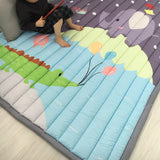 Classic Kids Room Rug Multi Colored Cartoon Print Carpet Polypropylene Easy Care Machine Washable Rug Dark Gray 4'9" x 6'5" Clearhalo 'Area Rug' 'Rug' 2244968