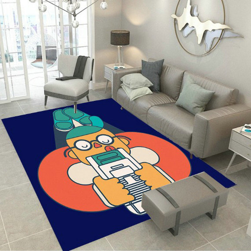 Designer Room Decor Rug Multi Color Fairy Tale Print Carpet Polyster Non-Slip Backing Pet Friendly Rug Purple Clearhalo 'Area Rug' 'Rug' 2244978