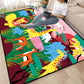 Cute Childrens Room Rug Multi Colored Cartoon Print Carpet Synthetics Anti-Slip Backing Easy Care Rug Green Clearhalo 'Area Rug' 'Rug' 2244987