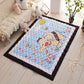 Cute Childrens Room Rug Multi Color Cartoon Print Rug Anti-Slip Backing Pet Friendly Carpet with Border Sky Blue 4'9" x 6'5" Clearhalo 'Area Rug' 'Rug' 2245026