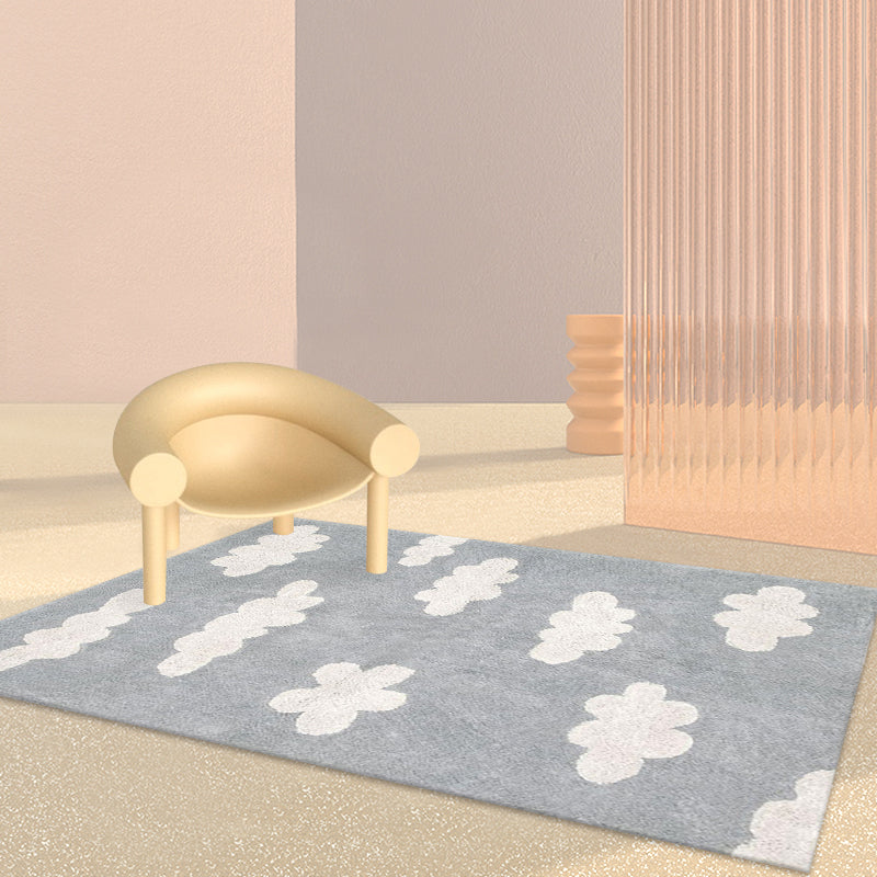 Lovely Cartoon Print Rug Multi Color Polyster Area Carpet Anti-Slip Machine Washable Rug for Bedroom Grey Clearhalo 'Area Rug' 'Rug' 2245038