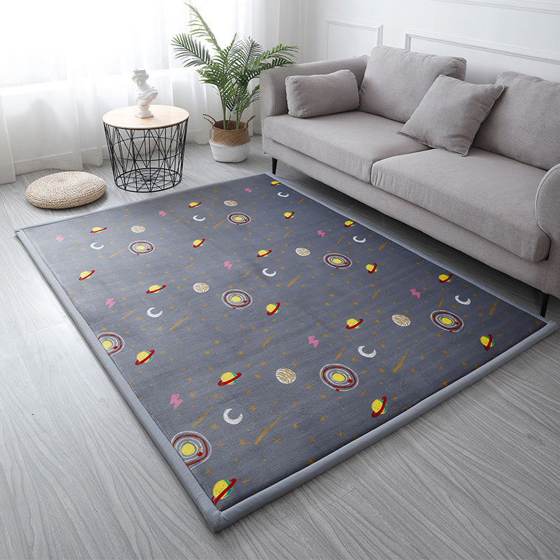 Casual Solid Color Rug Multi Colored Synthetics Indoor Rug Pet Friendly Anti-Slip Backing Carpet for Bedroom Grey Clearhalo 'Area Rug' 'Rug' 2245067