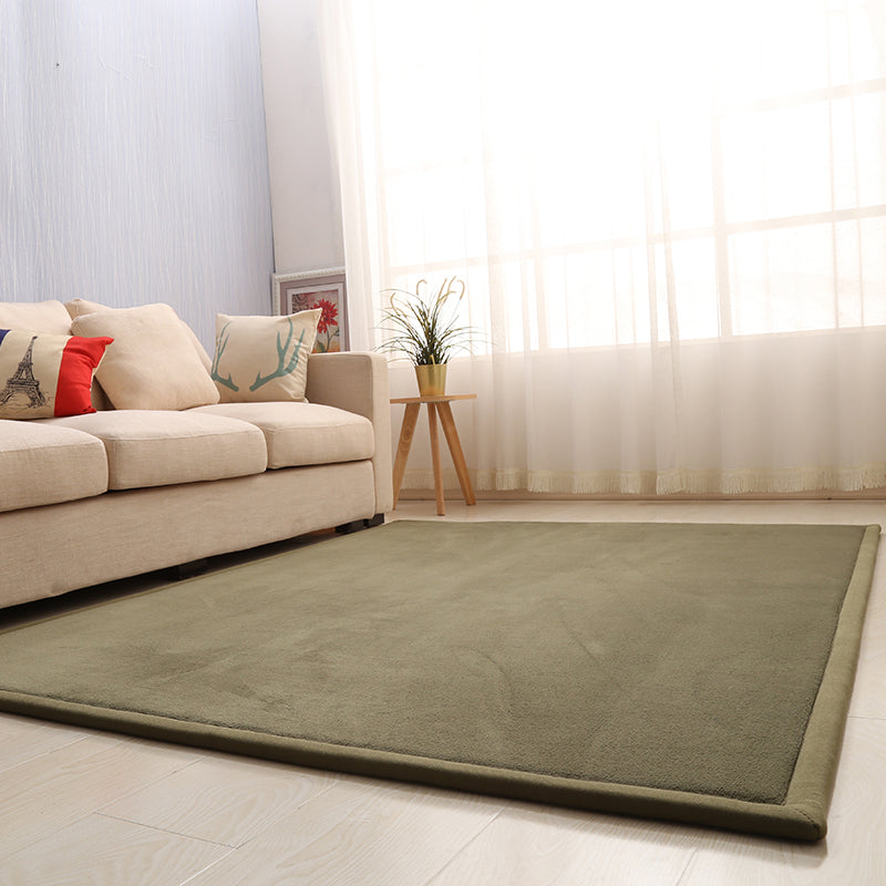 Casual Solid Color Rug Multi Colored Synthetics Indoor Rug Pet Friendly Anti-Slip Backing Carpet for Bedroom Gray-Khaki Clearhalo 'Area Rug' 'Rug' 2245069