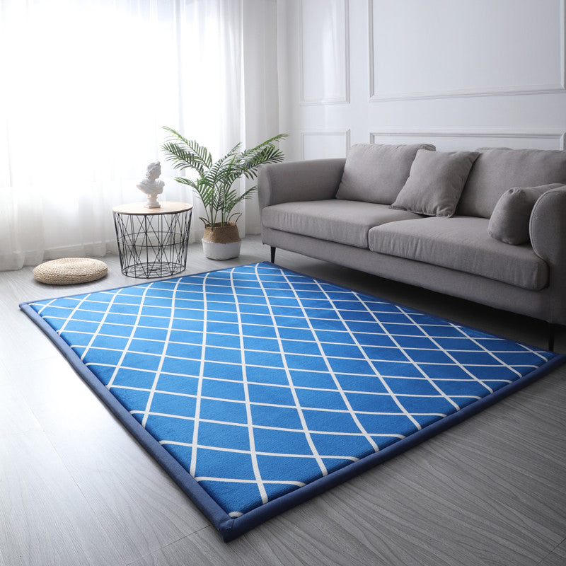 Casual Solid Color Rug Multi Colored Synthetics Indoor Rug Pet Friendly Anti-Slip Backing Carpet for Bedroom Sky Blue Clearhalo 'Area Rug' 'Rug' 2245086