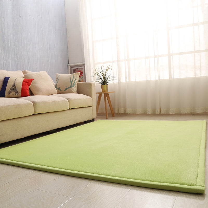 Casual Solid Color Rug Multi Colored Synthetics Indoor Rug Pet Friendly Anti-Slip Backing Carpet for Bedroom Fruit Green Clearhalo 'Area Rug' 'Rug' 2245087