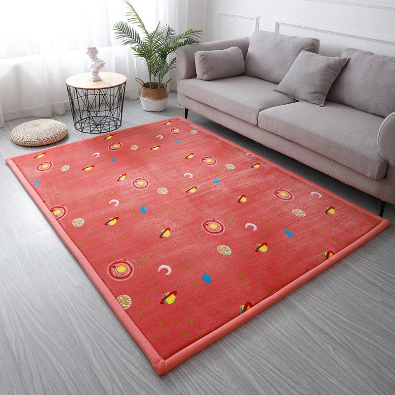 Casual Solid Color Rug Multi Colored Synthetics Indoor Rug Pet Friendly Anti-Slip Backing Carpet for Bedroom Pink Clearhalo 'Area Rug' 'Rug' 2245088