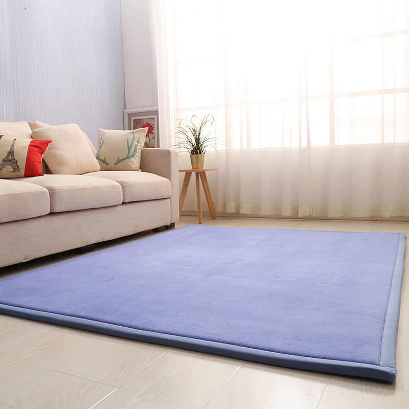 Casual Solid Color Rug Multi Colored Synthetics Indoor Rug Pet Friendly Anti-Slip Backing Carpet for Bedroom Light Blue Clearhalo 'Area Rug' 'Rug' 2245091
