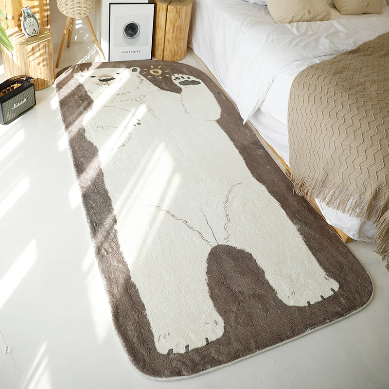 Novelty Shape Cartoon Rug Multi-Color Lovely Indoor Rug Synthetics Non-Slip Backing Pet Friendly Carpet for Decoration Light Brown Clearhalo 'Area Rug' 'Rug' 2245164