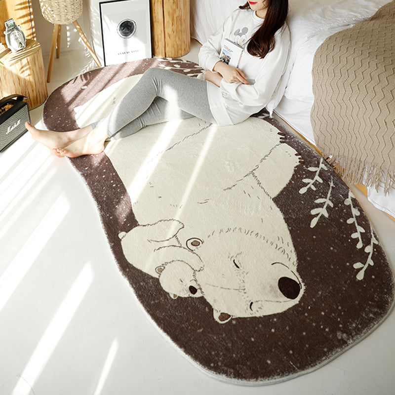 Novelty Shape Cartoon Rug Multi-Color Lovely Indoor Rug Synthetics Non-Slip Backing Pet Friendly Carpet for Decoration Brown Clearhalo 'Area Rug' 'Rug' 2245168