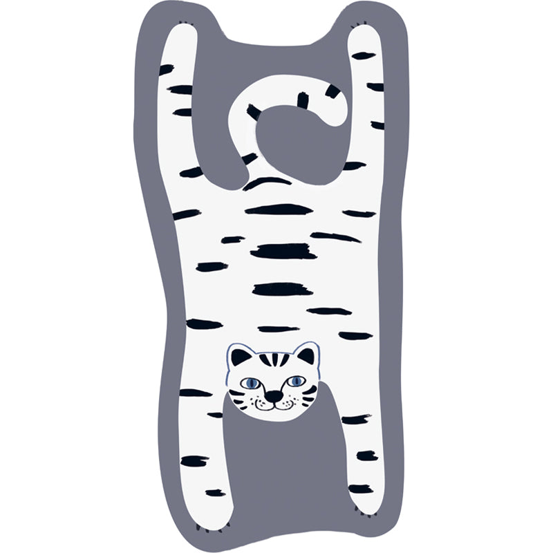 Irregular Shape Animal Skin Rug Multicolor Casual Carpet Polyster Anti-Slip Backing Washable Rug for Kids Grey Clearhalo 'Area Rug' 'Casual' 'Rugs' Rug' 2245184