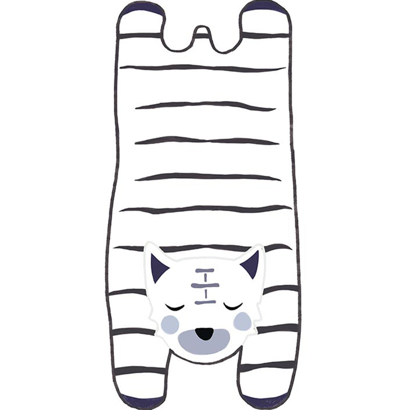 Irregular Shape Animal Skin Rug Multicolor Casual Carpet Polyster Anti-Slip Backing Washable Rug for Kids White Clearhalo 'Area Rug' 'Casual' 'Rugs' Rug' 2245186