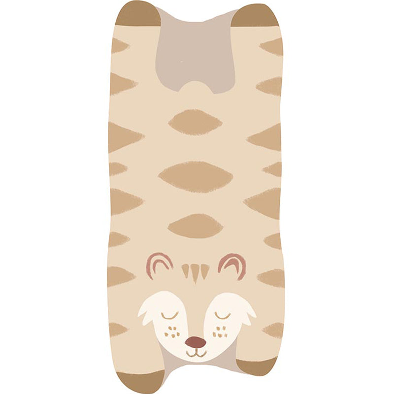 Irregular Shape Animal Skin Rug Multicolor Casual Carpet Polyster Anti-Slip Backing Washable Rug for Kids Khaki Clearhalo 'Area Rug' 'Casual' 'Rugs' Rug' 2245187