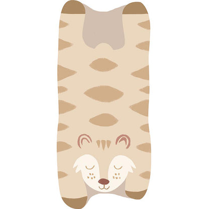 Irregular Shape Animal Skin Rug Multicolor Casual Carpet Polyster Anti-Slip Backing Washable Rug for Kids Khaki Clearhalo 'Area Rug' 'Casual' 'Rugs' Rug' 2245187