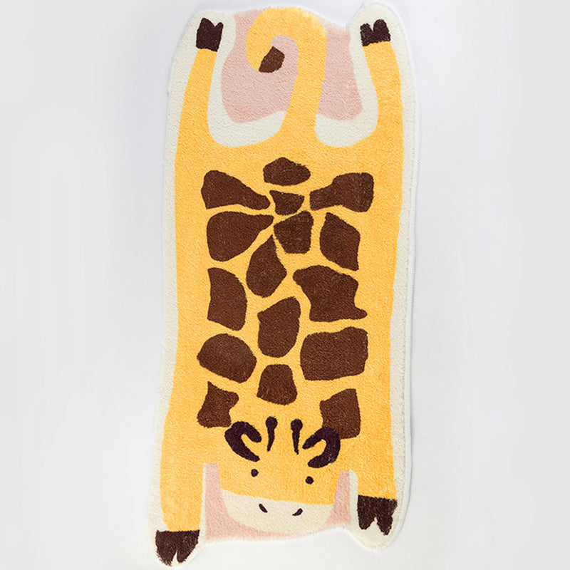 Casual Decoration Rug Multi Color Animal Skin Rug Polypropylene Pet Friendly Washable Area Carpet Ginger 2' x 4'3" Clearhalo 'Area Rug' 'Casual' 'Rugs' Rug' 2245243