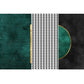 Luxury Living Room Rug Multi Colored Geo Printed Indoor Rug Polypropylene Non-Slip Pet Friendly Carpet Green-Black Clearhalo 'Area Rug' 'Rug' 2245248