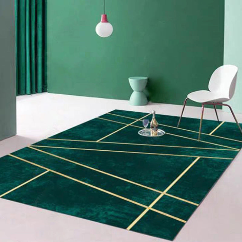 Multi-Color Decoration Rug Modern Geometric Area Carpet Polyster Non-Slip Pet Friendly Rug Lemon Green Clearhalo 'Area Rug' 'Rug' 2245260