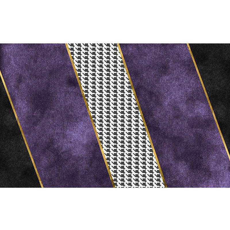 Multicolor Nordic Rug Polyster Geometric Print Indoor Rug Non-Slip Pet Friendly Washable Carpet for Home Decor White-Purple Clearhalo 'Area Rug' 'Rug' 2245310