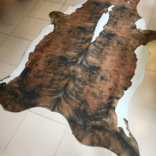 Novelty Shape Animal Skin Rug Multi-Color Creative Area Rug Synthetics Non-Slip Easy Care Carpet for Living Room Brown Clearhalo 'Area Rug' 'Casual' 'Rugs' Rug' 2245349