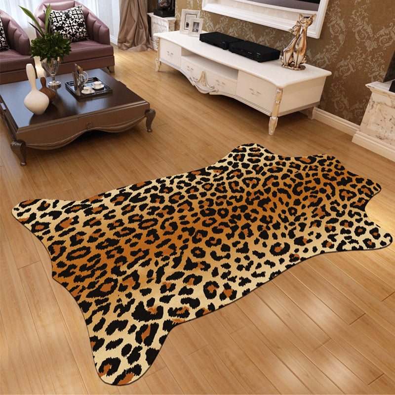 Novelty Shape Animal Skin Rug Multi-Color Creative Area Rug Synthetics Non-Slip Easy Care Carpet for Living Room Yellow-Black Clearhalo 'Area Rug' 'Casual' 'Rugs' Rug' 2245353