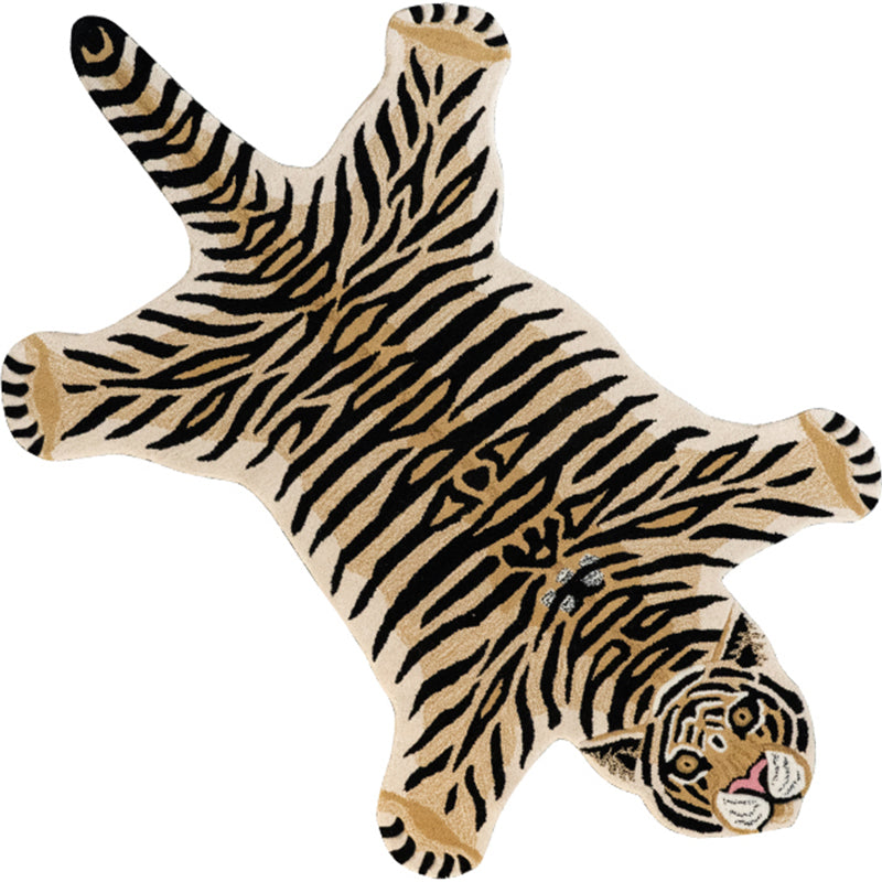 Multi Colored Bedroom Rug Nordic Animal Skin Print Rug Polyster Anti-Slip Backing Pet Friendly Carpet Brown 2'11" x 4'11" Clearhalo 'Area Rug' 'Casual' 'Rugs' Rug' 2245361