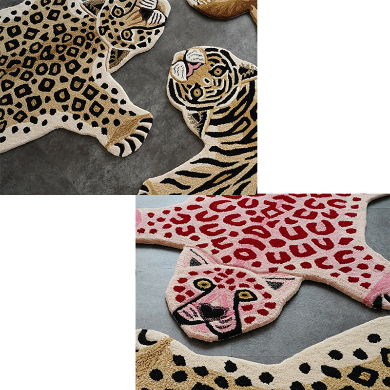 Multi Colored Bedroom Rug Nordic Animal Skin Print Rug Polyster Anti-Slip Backing Pet Friendly Carpet Clearhalo 'Area Rug' 'Casual' 'Rugs' Rug' 2245362