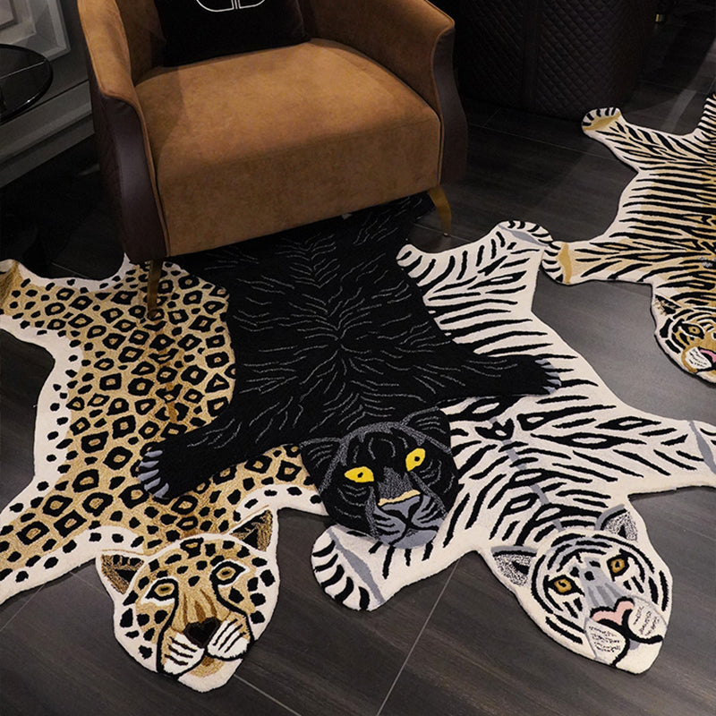 Multi Colored Bedroom Rug Nordic Animal Skin Print Rug Polyster Anti-Slip Backing Pet Friendly Carpet Clearhalo 'Area Rug' 'Casual' 'Rugs' Rug' 2245364