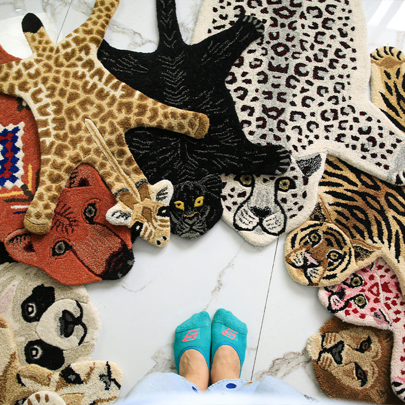 Casual Bedroom Rug Multi Color Animal Skin Pattern Carpet Lamb Wool Non-Slip Backing Easy Care Rug Clearhalo 'Area Rug' 'Casual' 'Rugs' Rug' 2245369