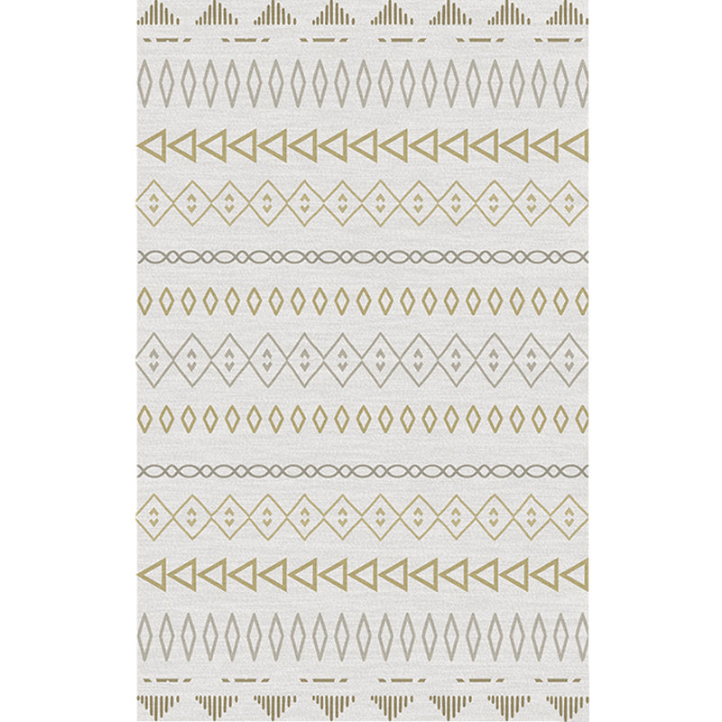 Boho Living Room Rug Multi-Color Geometric Pattern Carpet Flax Environmental Handmade Rug with Tassel Light Yellow Clearhalo 'Area Rug' 'Bohemian' 'Rugs' Rug' 2245414