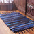 Multi-Color Bedroom Rug Bohemian Stripe Printed Carpet Cotton Pet Friendly Handspun Easy Care Rug with Tassel Peacock Blue Clearhalo 'Area Rug' 'Bohemian' 'Rugs' Rug' 2245441