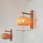 Handmade Wall Mount Light Modern Bamboo Single Wood Wall Light Fixture for Corridor Wood U Clearhalo 'Wall Lamps & Sconces' 'Wall Lights' Lighting' 2245480