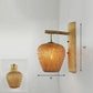 Handmade Wall Mount Light Modern Bamboo Single Wood Wall Light Fixture for Corridor Wood A Clearhalo 'Wall Lamps & Sconces' 'Wall Lights' Lighting' 2245484