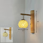 Handmade Wall Mount Light Modern Bamboo Single Wood Wall Light Fixture for Corridor Wood G Clearhalo 'Wall Lamps & Sconces' 'Wall Lights' Lighting' 2245486