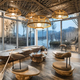 Woven Suspension Lighting Minimalist Bamboo 1��Bulb Wood Hanging Lamp for Restaurant Wood A Clearhalo 'Ceiling Lights' 'Modern Pendants' 'Modern' 'Pendant Lights' 'Pendants' Lighting' 2245600