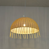 Minimalist Dome Suspension Lighting Rattan 1 Head Restaurant Pendant Ceiling Light in Wood Clearhalo 'Ceiling Lights' 'Lighting' 'Pendant Lights' 2245615_e65fae9c-9d97-4704-84d3-4a55f5e078cd