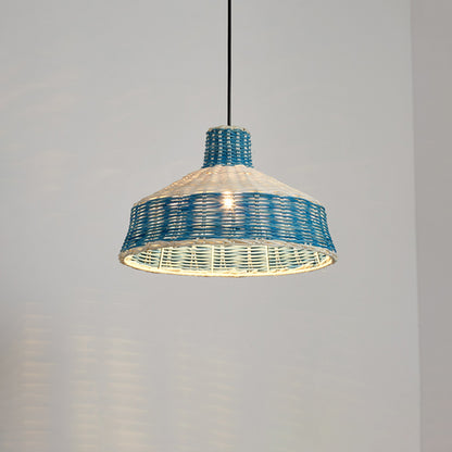 Shaded Ceiling Light Modern Rattan Single Restaurant Hanging Pendant Light in Wood Wood E Clearhalo 'Ceiling Lights' 'Pendant Lights' 'Pendants' Lighting' 2245620_751263b6-6550-46c7-907a-6c6c555357b9