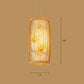 Wood Handwoven Suspension Lighting Minimalist 1 Head Rattan Pendant Ceiling Light Wood G Clearhalo 'Ceiling Lights' 'Lighting' 'Pendant Lights' 2245669_9723b6d1-e2b5-4254-b6b0-52b75699a1a2