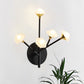 Geometric Acrylic Shade Wall Light Modernist 5 Lights Black/Gold Finish Wall Sconce Lamp with Branching Design Black Clearhalo 'Cast Iron' 'Glass' 'Industrial' 'Modern wall lights' 'Modern' 'Tiffany' 'Traditional wall lights' 'Wall Lamps & Sconces' 'Wall Lights' Lighting' 224576