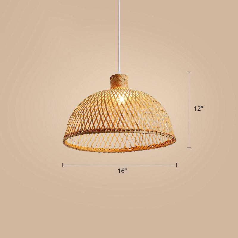 Chinese Style Handmade Ceiling Light Bamboo Single Restaurant Hanging Pendant Light in Wood Wood A Clearhalo 'Ceiling Lights' 'Pendant Lights' 'Pendants' Lighting' 2245805_67288628-f547-4d7d-a4bd-6fc0500be559