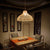 Hat Shape Pendant Light Contemporary Rattan Single-Bulb Tea Room Suspension Light in Wood Wood Clearhalo 'Ceiling Lights' 'Pendant Lights' 'Pendants' Lighting' 2245893_06ae722b-424b-48e5-b4fc-4504f9c1a5c8