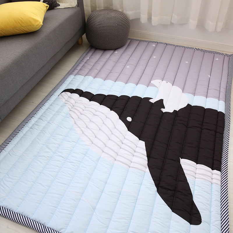 Simple Cartoon Rug Multi Colored Polypropylene Area Carpet Pet Friendly Non-Slip Backing Rug for Kids Black 4'7" x 6'5" Clearhalo 'Area Rug' 'Rug' 2245931